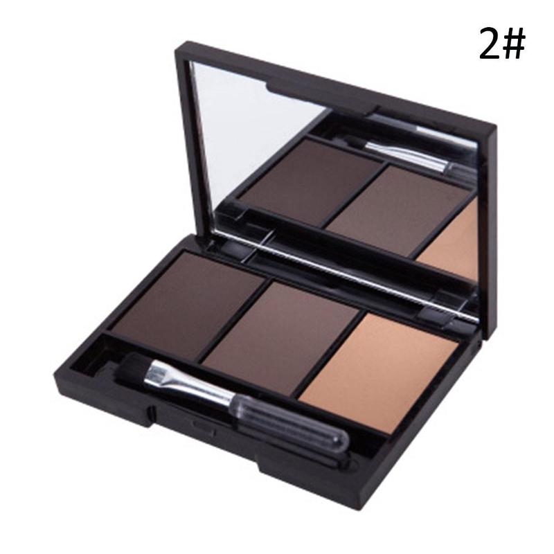 Natural 3 Color Waterproof Eyebrow Pallete Brush Long Lasting Eyebrow Powder Easy To Wear Enhancer Makeup Eye Brow Enhancer